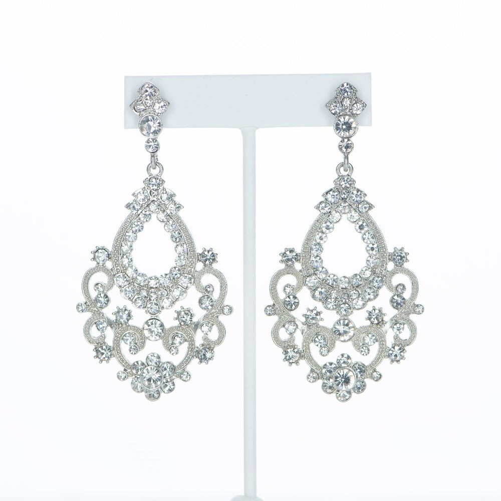 Charming Charlie Clear Rhinestone Earrings
